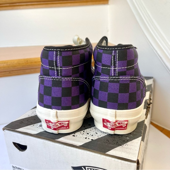 NWT Vans Vault Chukka LX Mid Rise in Checkerboard Canvas purple midrise sneakers - Picture 8 of 13